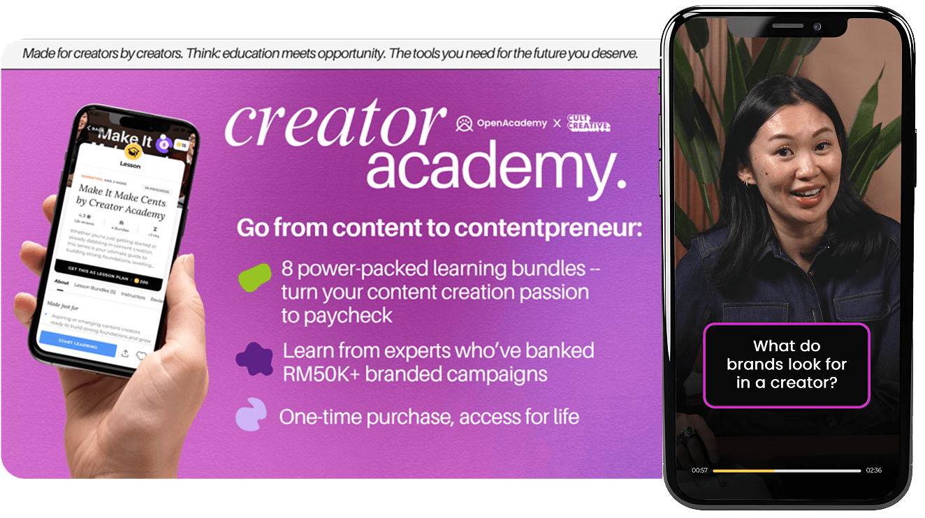 Creator Academy on mobile